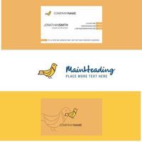 Beautiful Sparrow Logo and business card vertical Design Vector