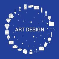 Art and Design Icon Set Infographic Vector Template