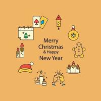 Merry Christmas Beautiful Background Vector illustration