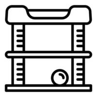 Modern cat play house icon, outline style vector