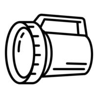 Forest flashlight icon, outline style vector