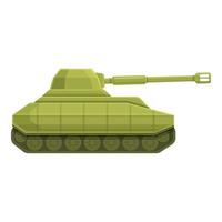 vector de dibujos animados de icono de tanque de batalla. Ejército militar