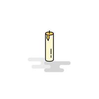 Flat Candle Icon Vector