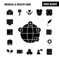 Medical And Health Care Solid Glyph Icon for Web Print and Mobile UXUI Kit Such as Medical File Report Hospital Research Medical Heart Beat Pictogram Pack Vector