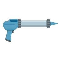 Industry silicone caulk gun icon, cartoon style vector