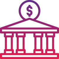 saving bank money save investment - gradient icon vector