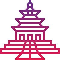 temple of heaven temple chinese religious travel - gradient icon vector