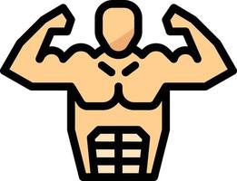 six pack muscle diet nutrition fitness - filled outline icon vector