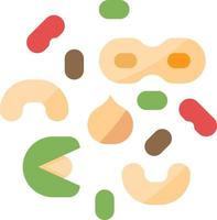 nut bean diet nutrition almond - flat icon vector