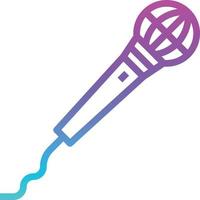 microphone music musical instrument karaoke - gradient icon vector