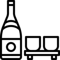 sake alcohol japón japoneses - icono de contorno vector
