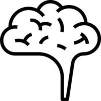 brain organ creative idea - outline icon vector