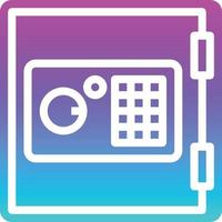 safe box deposit confidential security banking - solid gradient icon vector