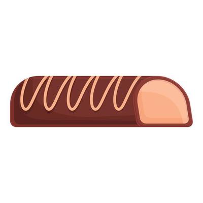 Milk chocolate bar icon cartoon vector. Cocoa candy