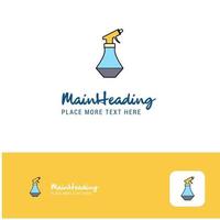 Creative Water shower Logo Design Flat color Logo place for Tagline Vector Illustration