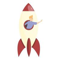 Startup realization icon cartoon vector. Business launch vector