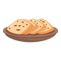 Nut bread icon cartoon vector. Austria cuisine vector