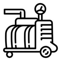 Factory pool compressor icon, outline style vector