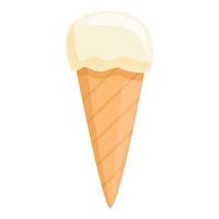 Dairy ice cream icon, cartoon style vector