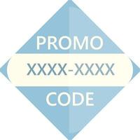 Promotional code icon cartoon vector. Promo discount vector