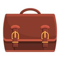 Hand briefcase icon, cartoon style vector