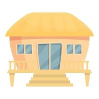 icono de bungalow de hawaii vector de dibujos animados. casa en la playa