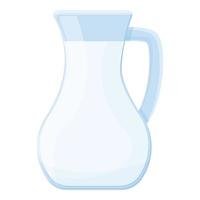icono de jarra de leche, estilo de dibujos animados vector