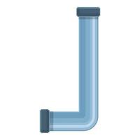 Water pipe icon, cartoon style vector
