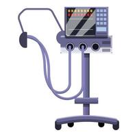 Equipment ventilator medical machine icon, cartoon style vector