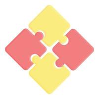 Puzzle game icon cartoon vector. Kids education vector