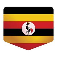 vector de dibujos animados de icono de uganda. bandera del día