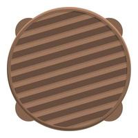 Cap manhole icon, cartoon style vector