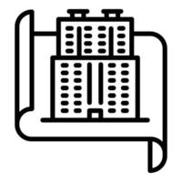 City architect project icon, outline style vector