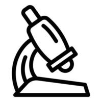 Science microscope icon, outline style vector
