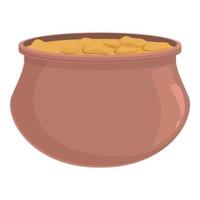 Azerbaijan soup cauldron icon cartoon vector. Food meal vector
