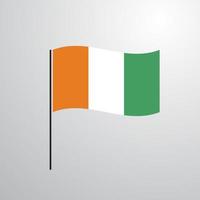 Cote d Ivoire Ivory Coast waving Flag vector