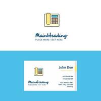 Flat Telephone Logo and Visiting Card Template Busienss Concept Logo Design vector