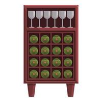 Wine cabinet jar icon cartoon vector. Bar alcohol vector