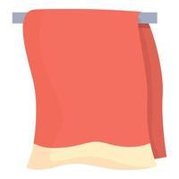 Red towel icon cartoon vector. Fabric folded vector