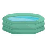 vector de dibujos animados de icono de piscina inflable de actividad. flotar nadar