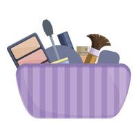 Body cosmetic case icon cartoon vector. Makeup bag vector