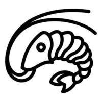 Sushi shrimp icon, outline style vector