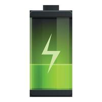 Charge battery icon cartoon vector. Charger energy vector