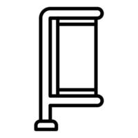 Outdoor advertising pillar icon, outline style vector