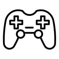 icono de joystick de video, estilo de esquema vector