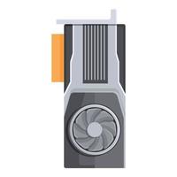 Power gpu icon, cartoon style vector