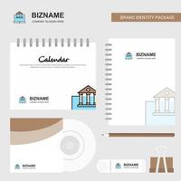 Real estate website Logo Calendar Template CD Cover Diary and USB Brand Stationary Package Design Vector Template