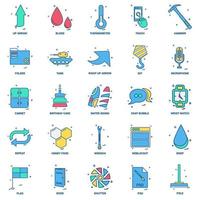 25 Business Concept Mix Flat Color Icon set vector