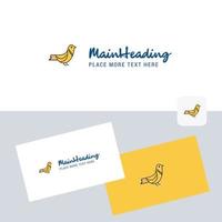 Sparrow vector logotype with business card template Elegant corporate identity Vector