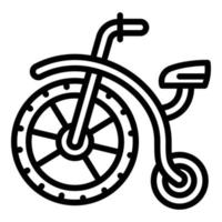 Tricycle icon, outline style vector